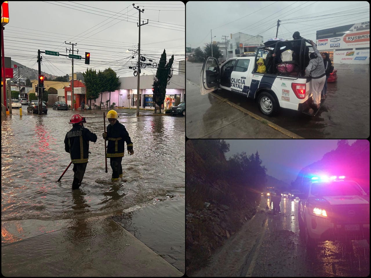 Despliegan operativo de emergencia en Pachuca por intensas lluvias y encharcamientos