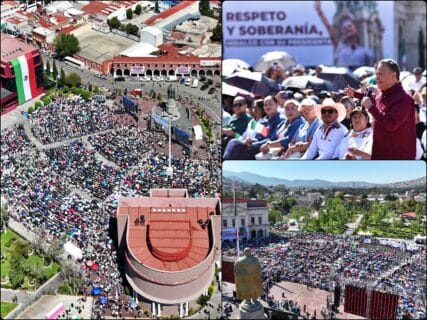 Se reúnen más de 15 mil personas en Pachuca para respaldar a Claudia Sheinbaum