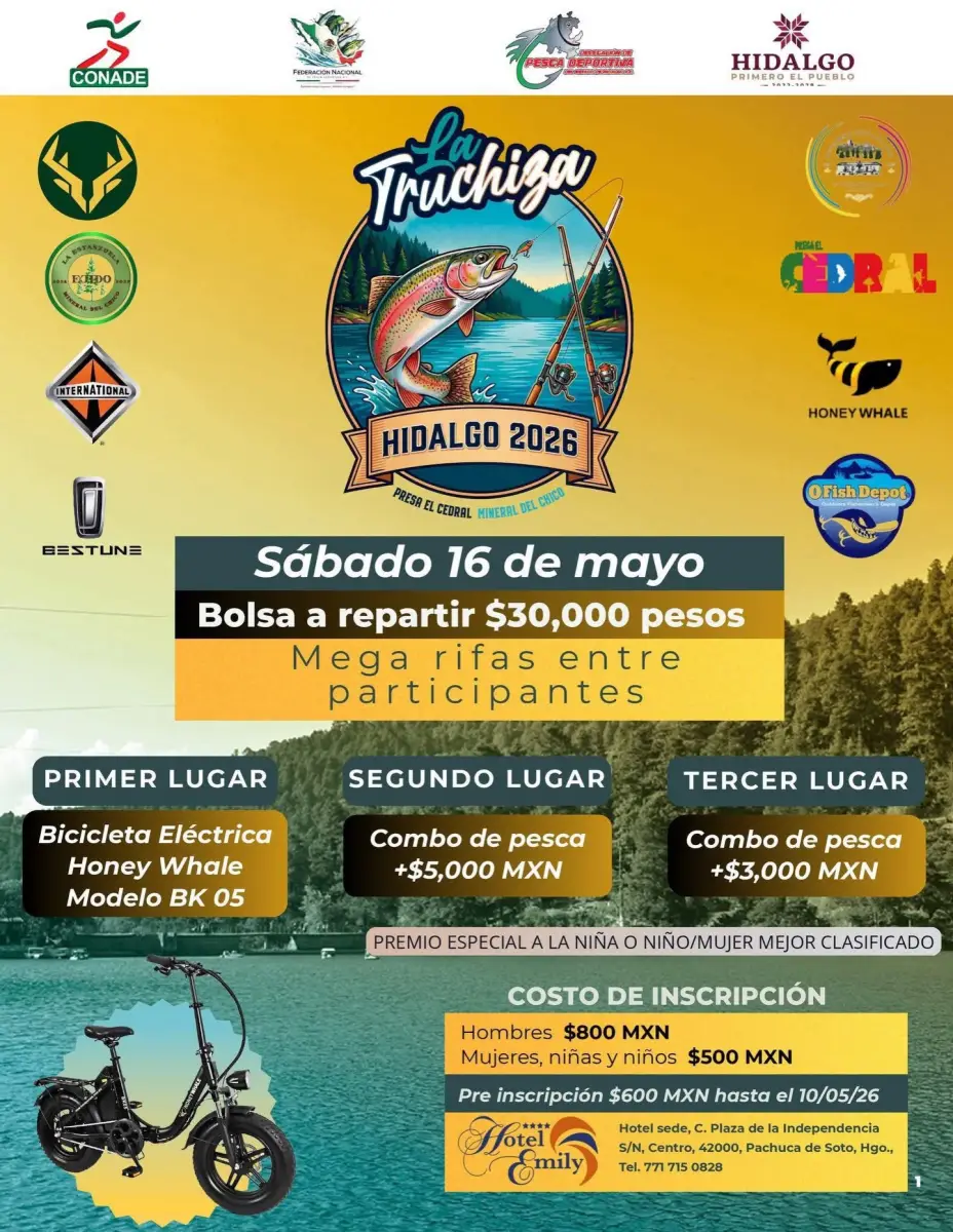 El Cedral recibirá el torneo de pesca deportiva La Truchiza 2026