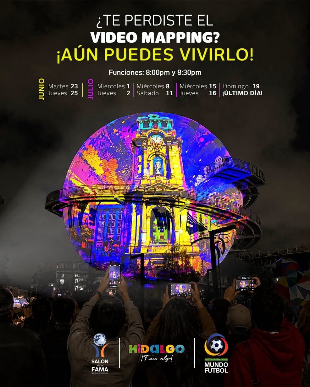 Videomapping en el icónico Salón de la Fama de Pachuca: fechas y horarios de las proyecciones