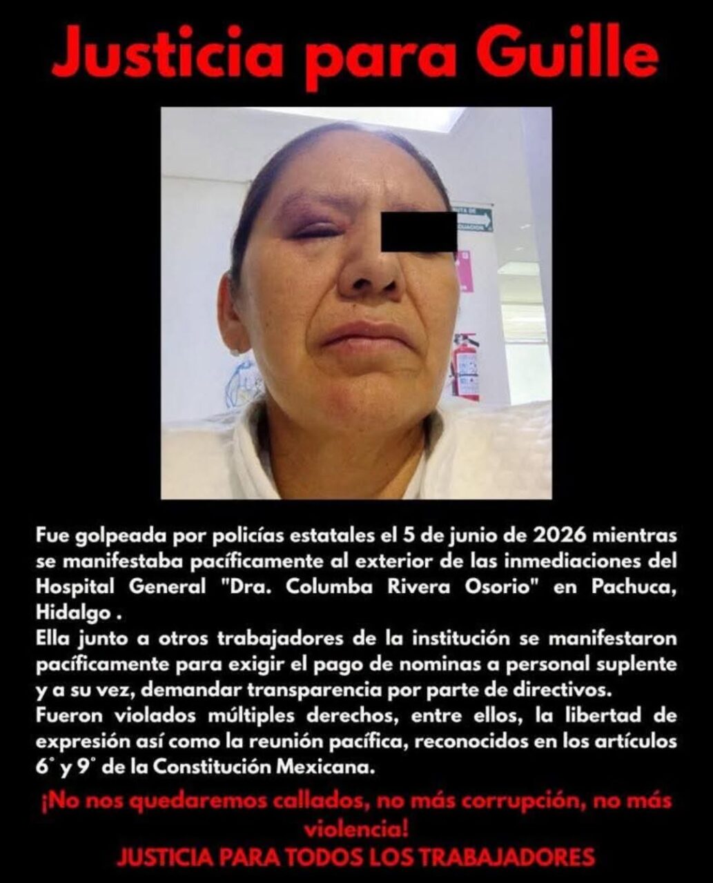 Denuncial abuso policial tras protesta de trabajadores del ISSSTE