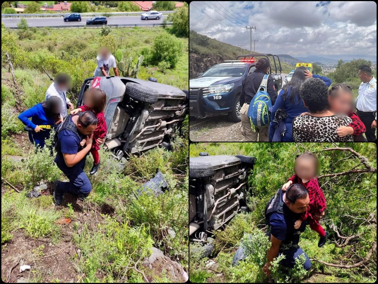 Vehículo particular se sale del camino en el Corredor de la Montaña y moviliza a emergencias