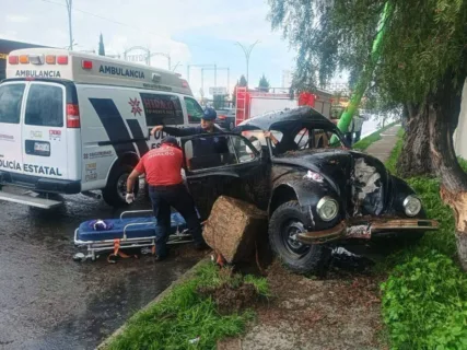 Fuerte percance en el bulevar Colosio de Pachuca