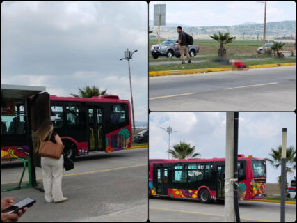 Por falta de precaución, peatón es impactado por una de las nuevas unidades del Tuzobús