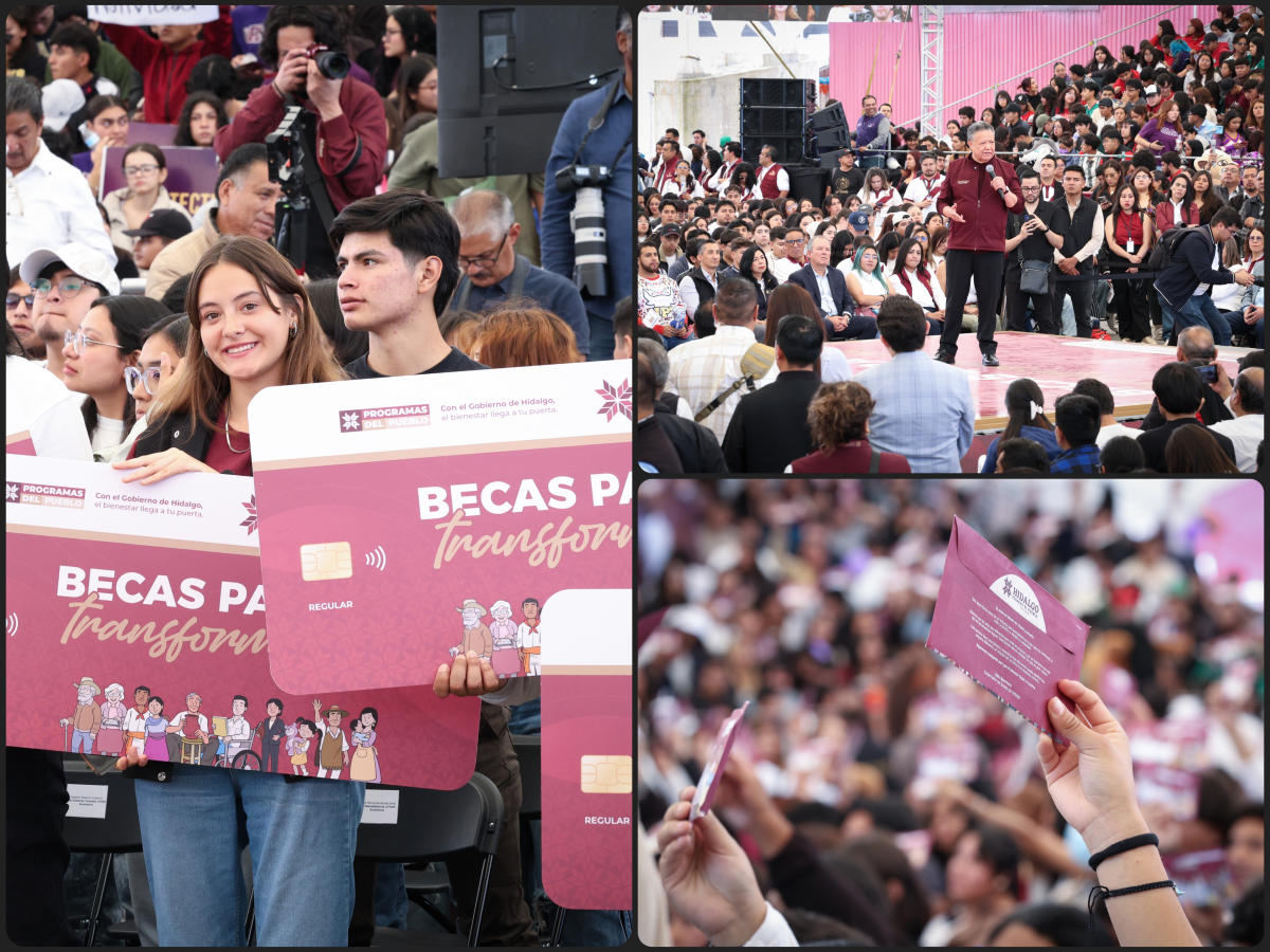 Menchaca entrega Becas para la Transformación que beneficiarán a más 11 mil estudiantes de Hidalgo