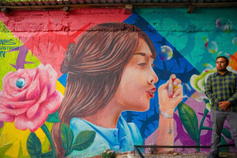 Inauguran mural que honra la flora hidalguense e inspira a la juventud en Mineral del Chico