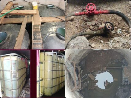 ¡Huachicol peligroso! Descubren en Hidalgo tomas clandestinas de combustible ocultas en el drenaje