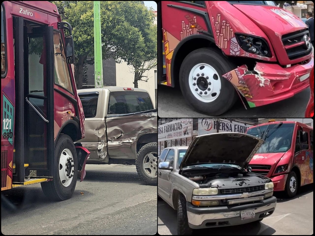 Nueva unidad del Tuzobús choca en la avenida Juárez a minutos de estrenarse