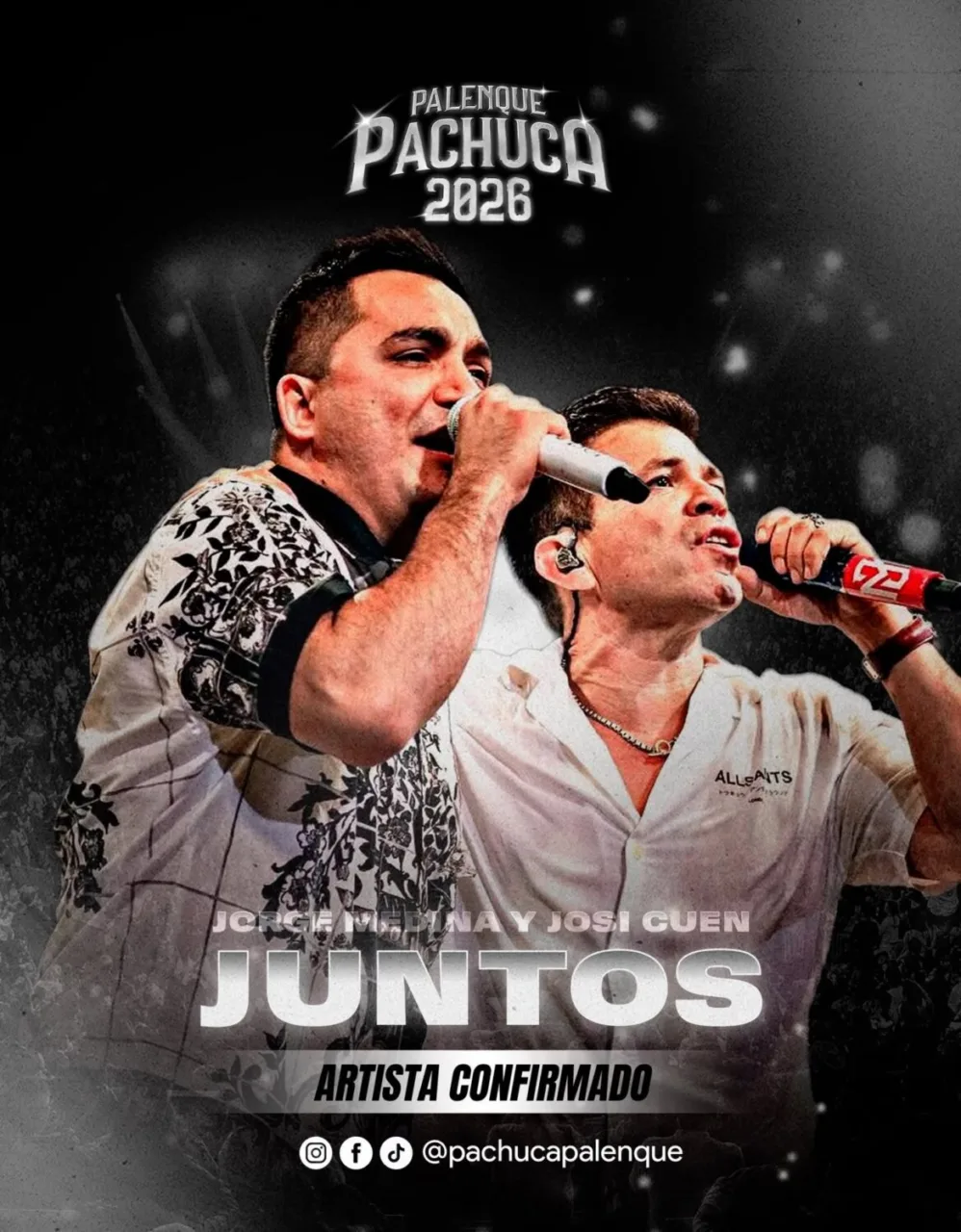Jorge Medina y Josi Cuen volverán 'Juntos' a Pachuca para encender el Palenque 2026