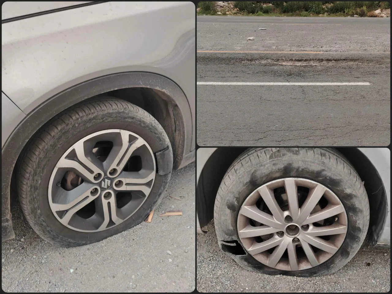 Conductores alertan por enorme bache rompellantas en la carretera Pachuca-Sahagún