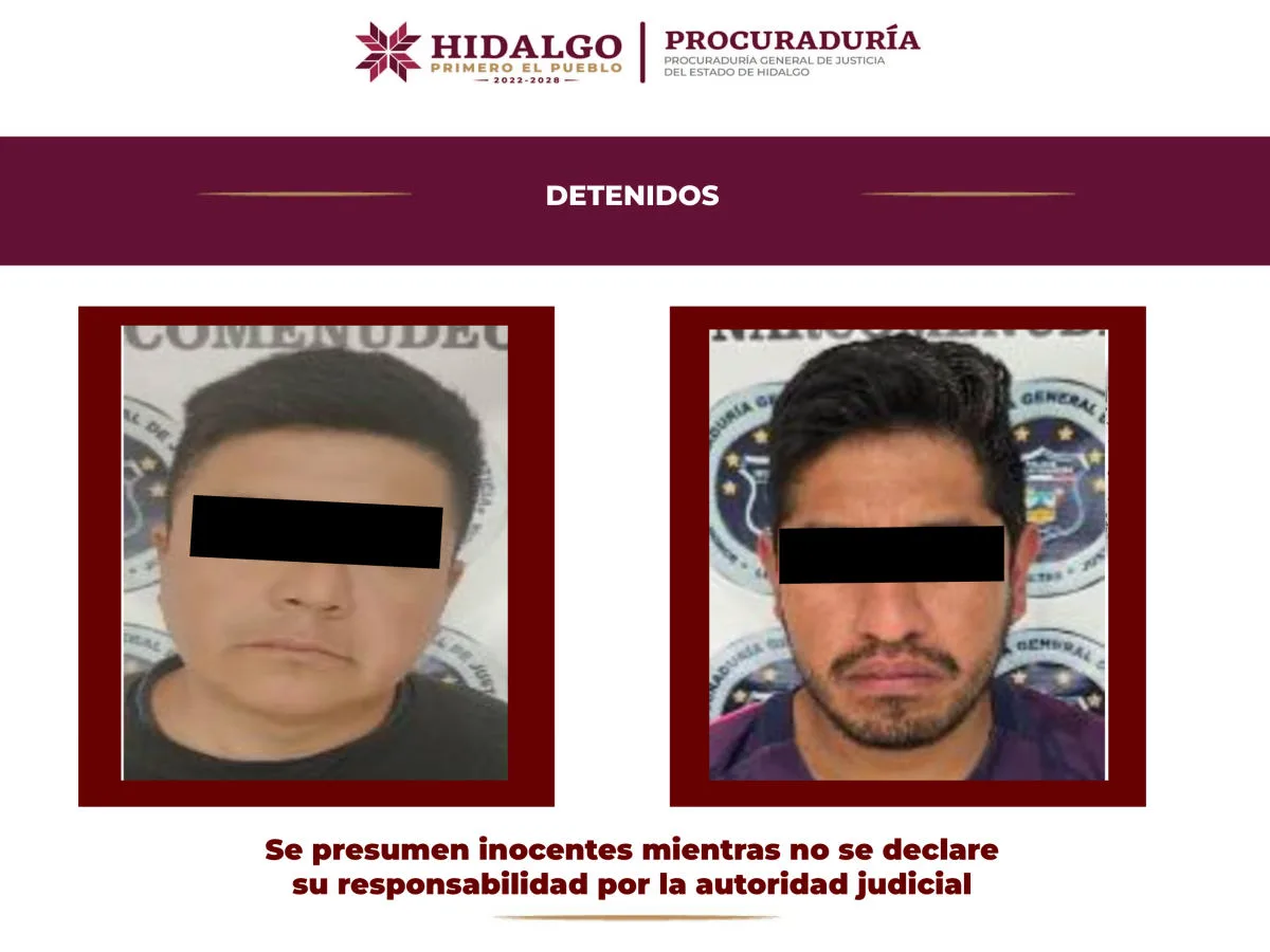 Golpe a la delincuencia en Pachuca: detenidos con narcóticos y armas durante cateo de PGJEH