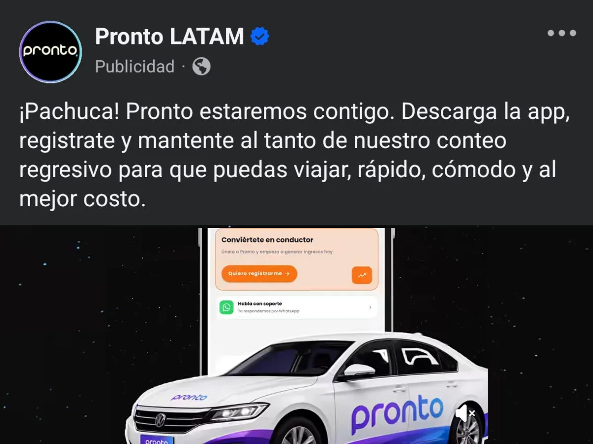 Plataforma digital de transporte anuncia su llegada a Pachuca pese a seguir prohibida por ley